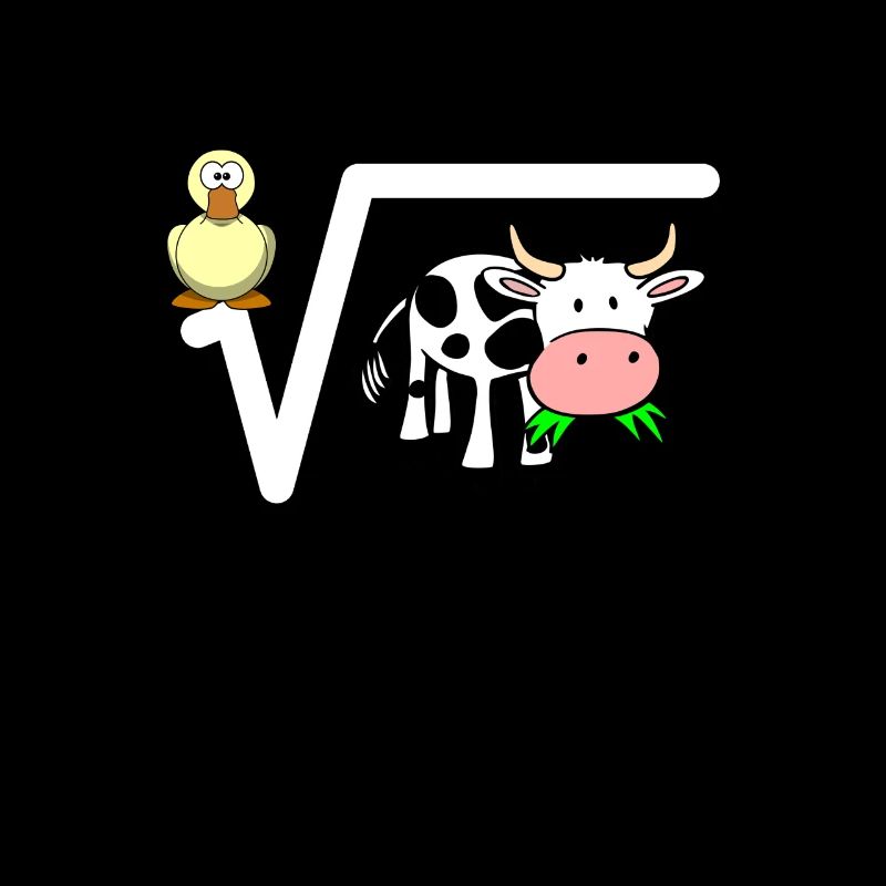 Math teacher duck root cow pun gift