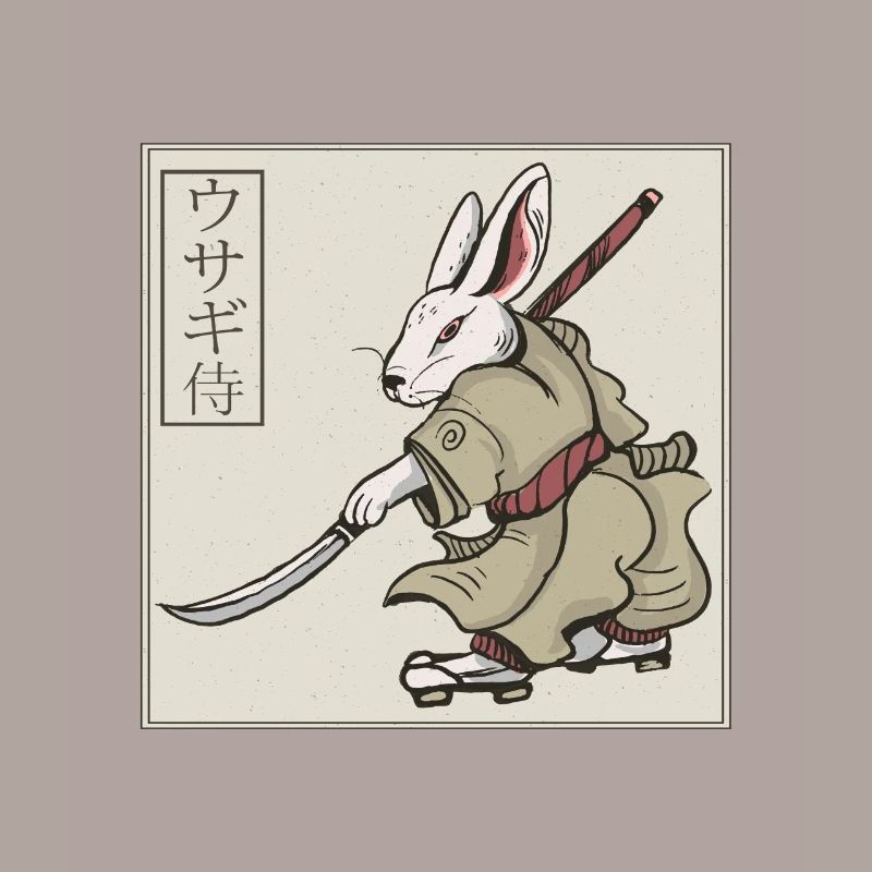 Samouraï de lapin d'art japonais avec épée