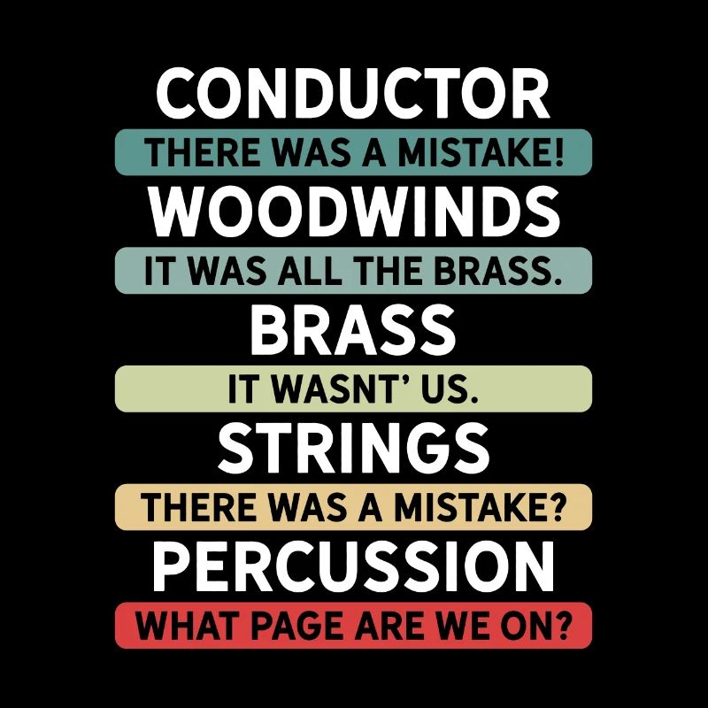 Funny conductor and orchestra