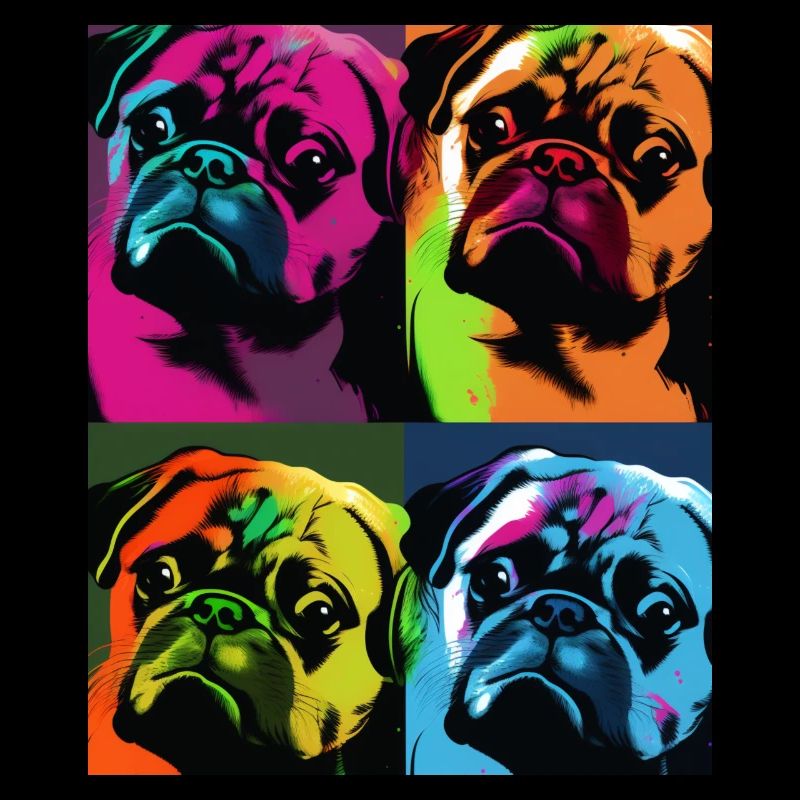 Mops Hund Pop Art