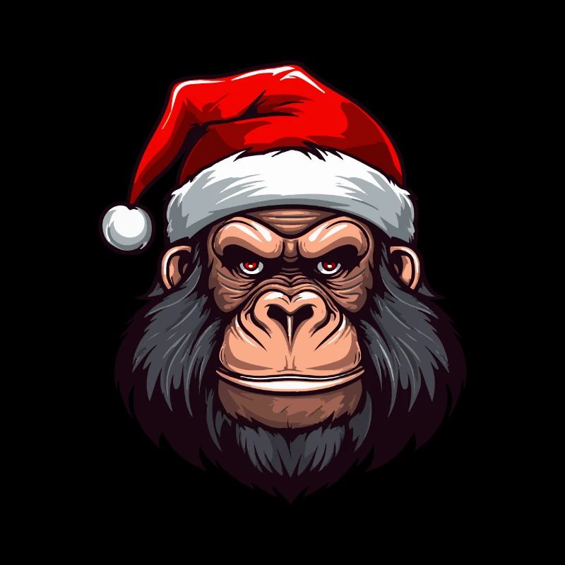 Tête de gorille Noël Noël