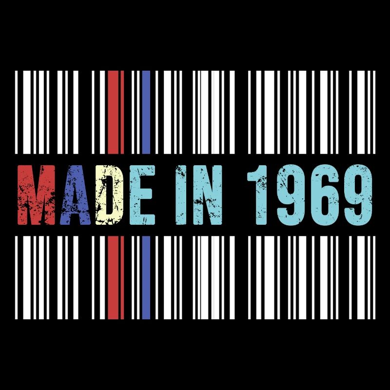 1969 birthday 53 years 53rd anniversary retro barcode