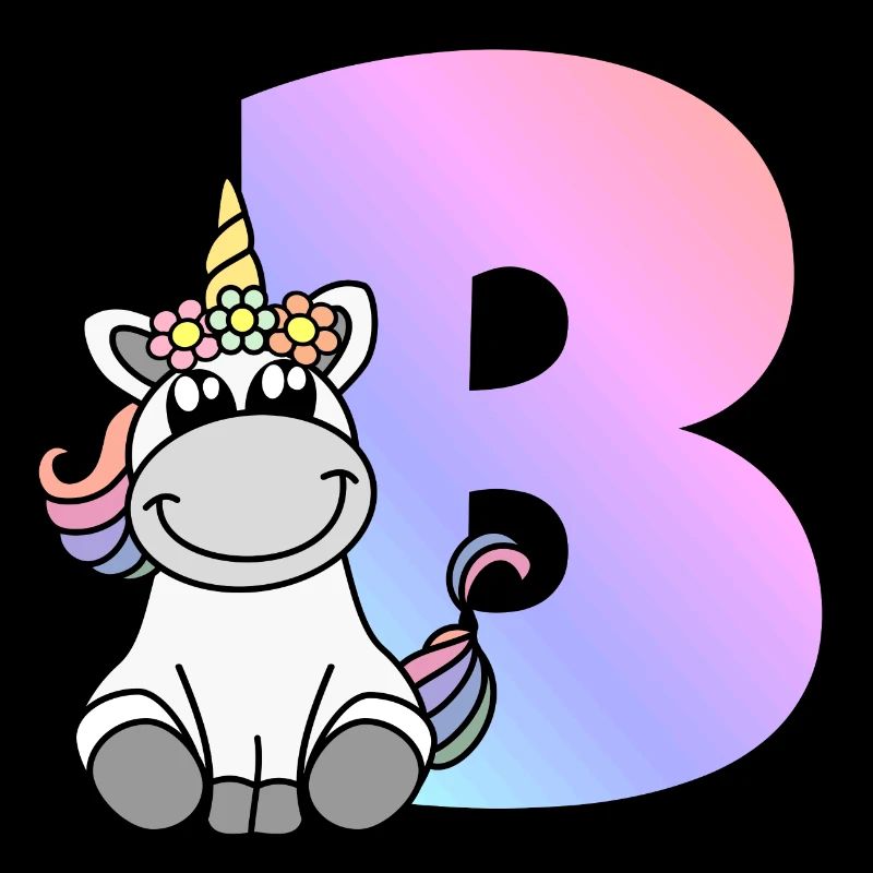 Einhorn Buchstabe B