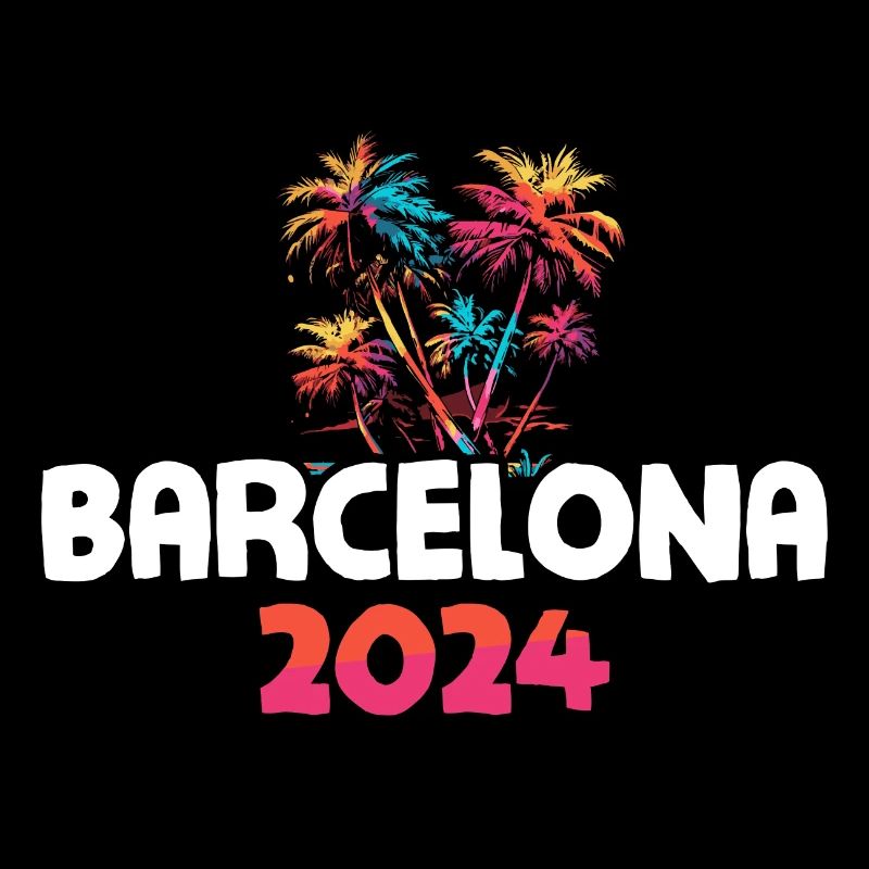 Voyage de vacances à Barcelone 2024 coloré