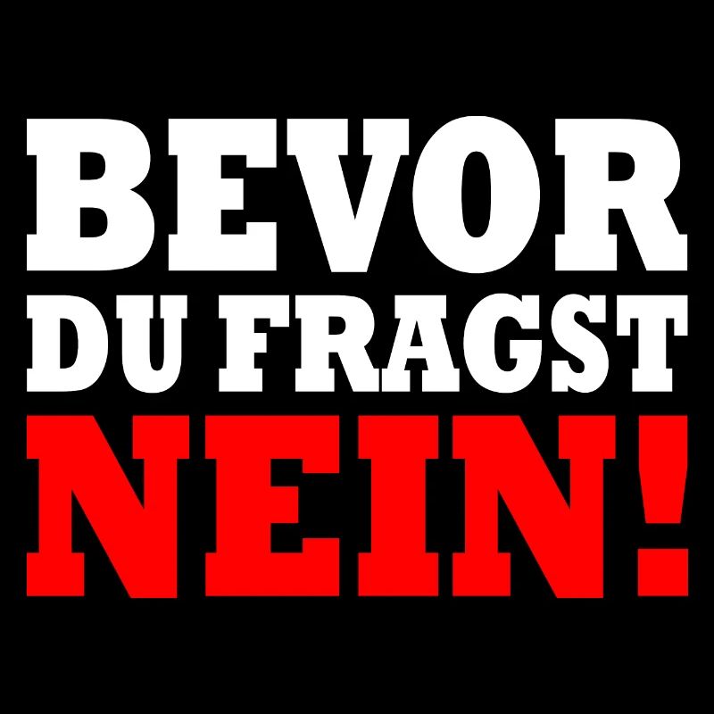 Bevor du fragst nein