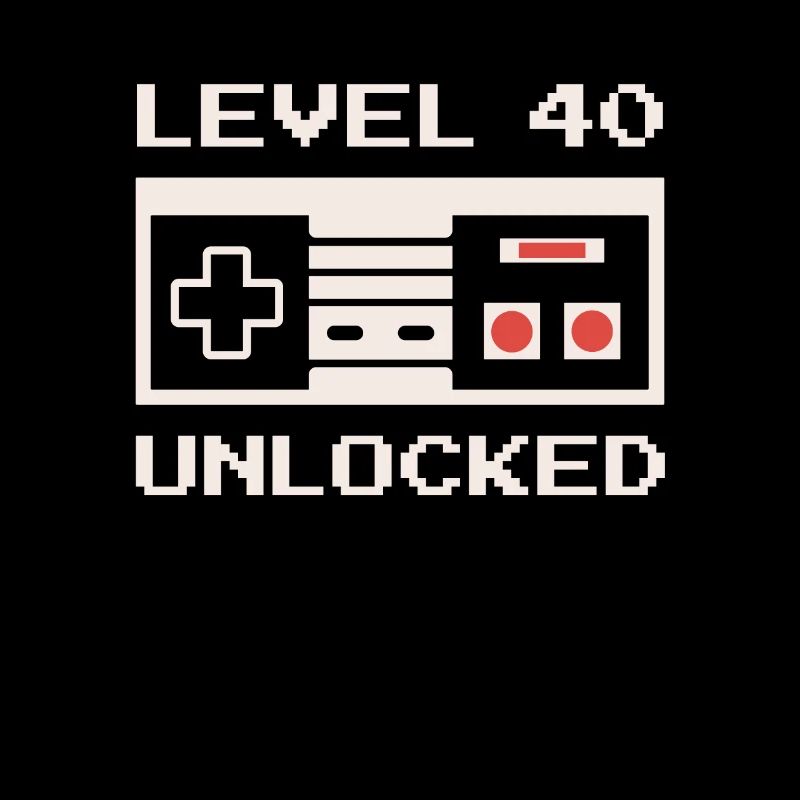 Level 40 Unlocked Retro Gamer Zocker Geschenk