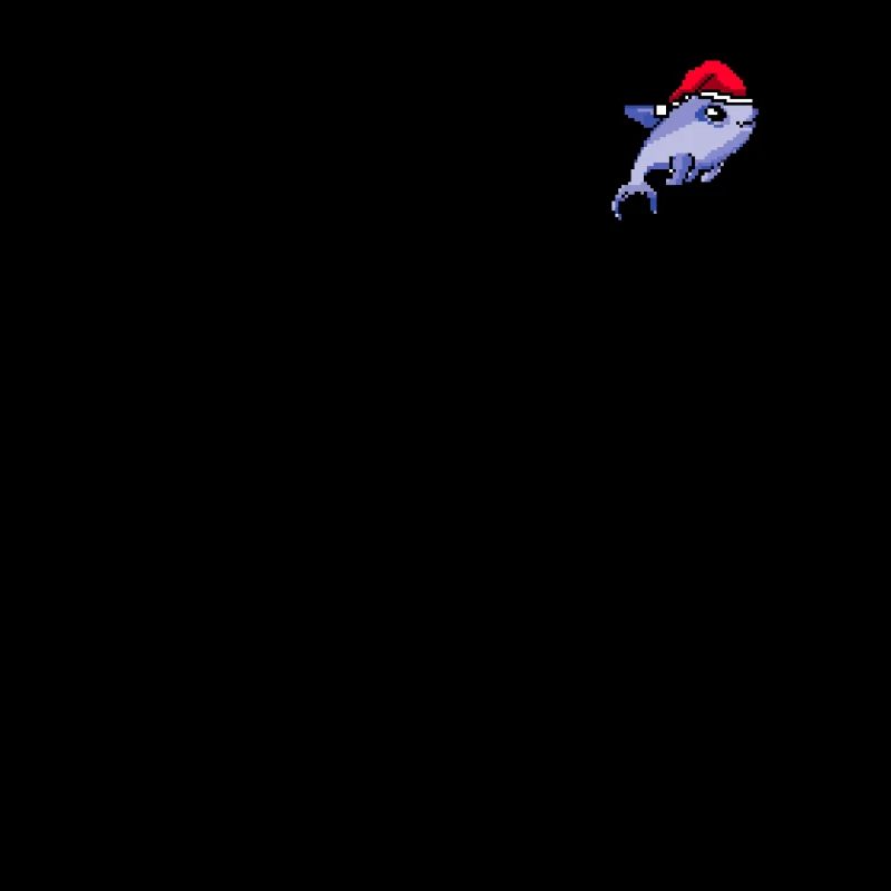 Noël pixélisé dauphin - Drôle