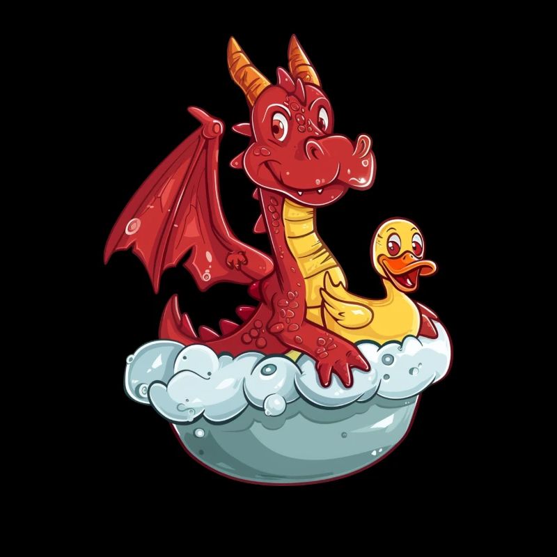 Dragon Bubble Bath Kawaii Dragon Kids
