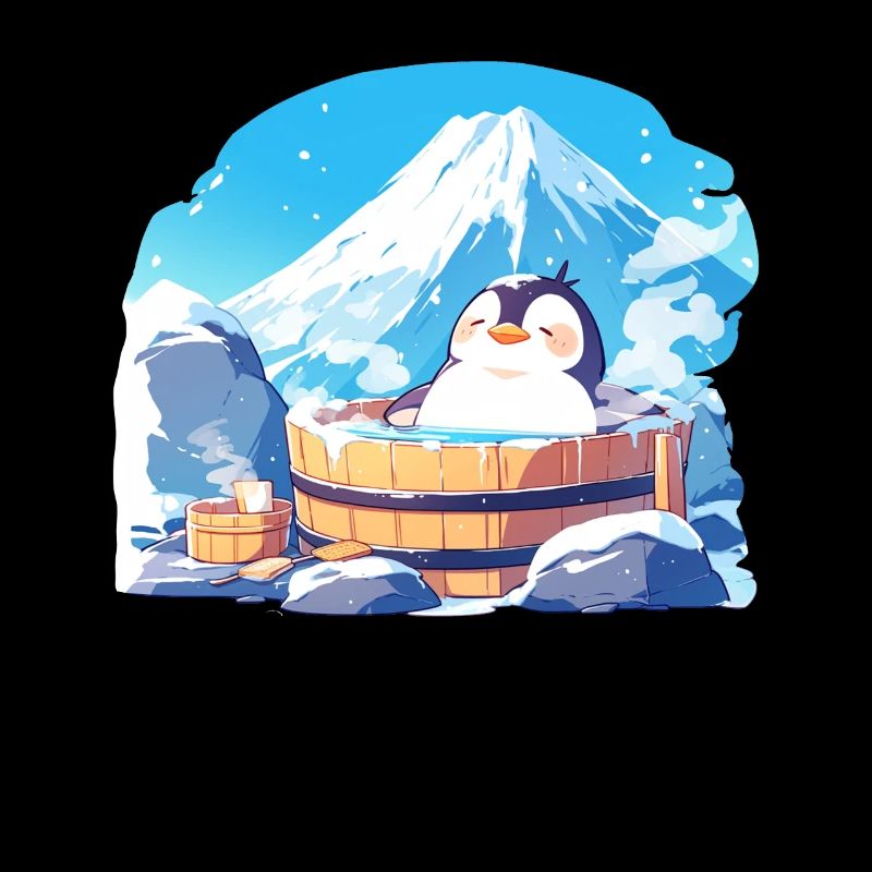 Pingouin Onsen Pingouin Japonais Mignon