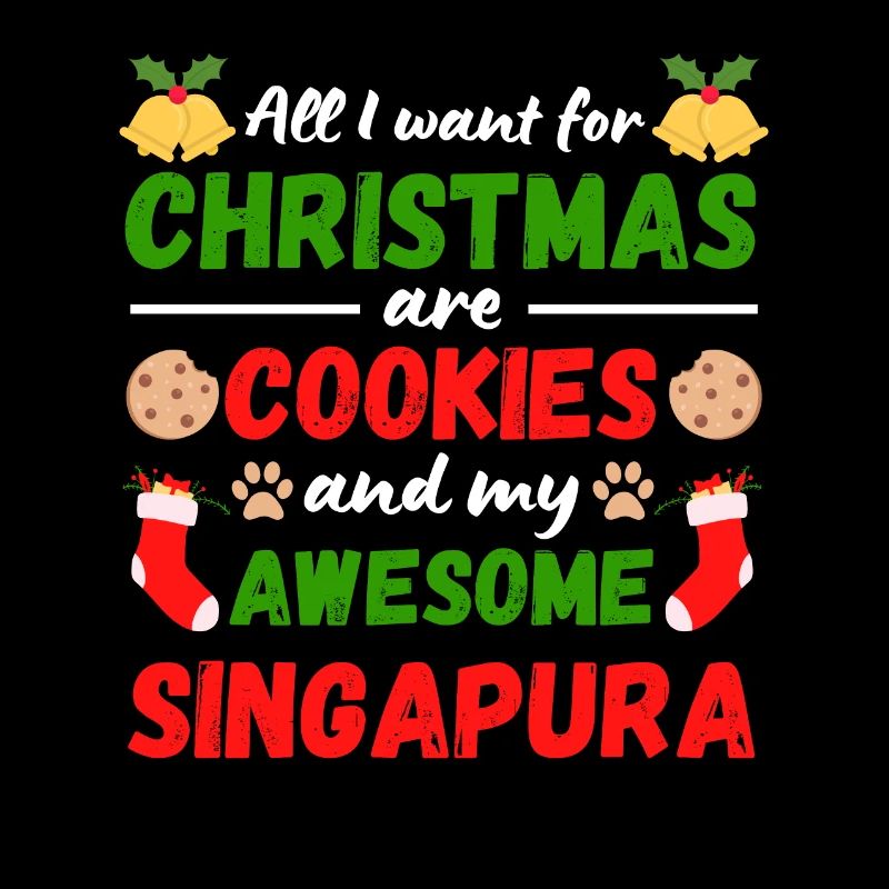 Biscuits de chat de Noël Singapoura