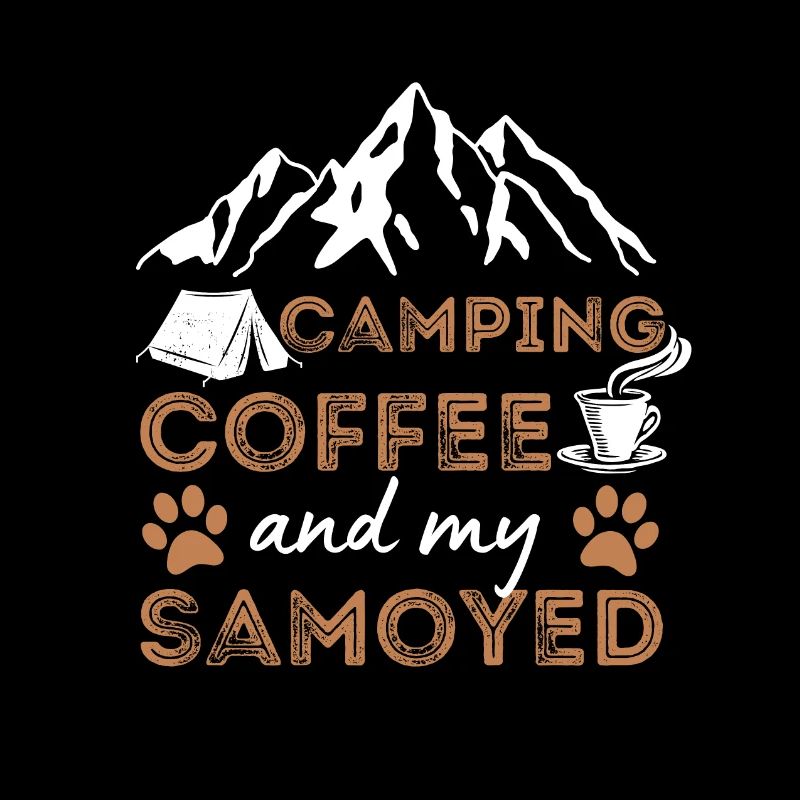 Samojede Kaffee Camping Hund Cafe