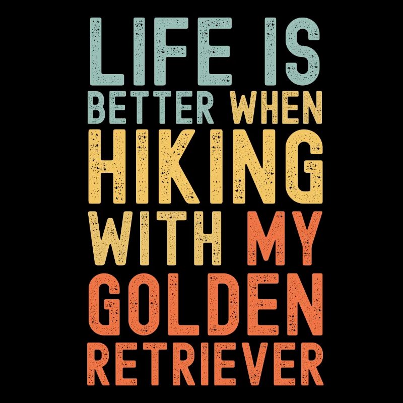 Golden Retriever Wanderhund retro