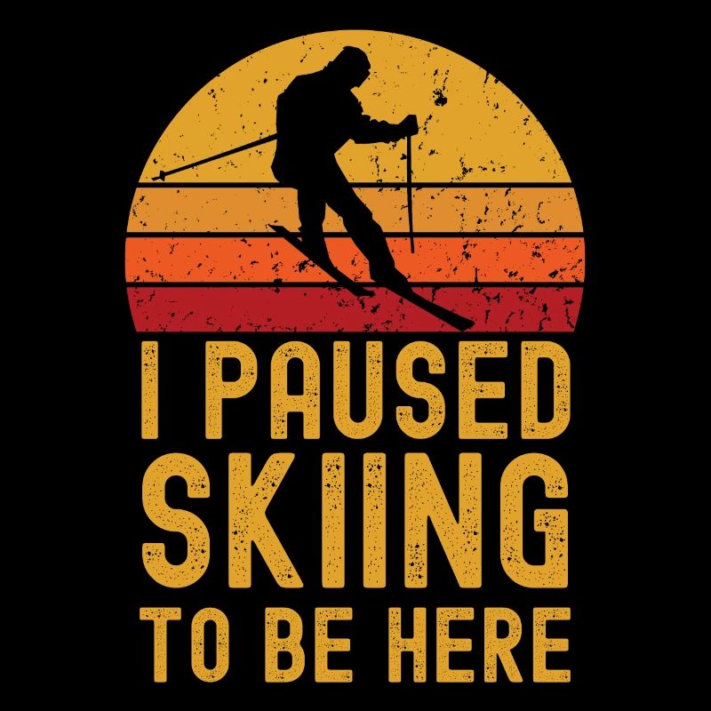 Skiing retro vintage