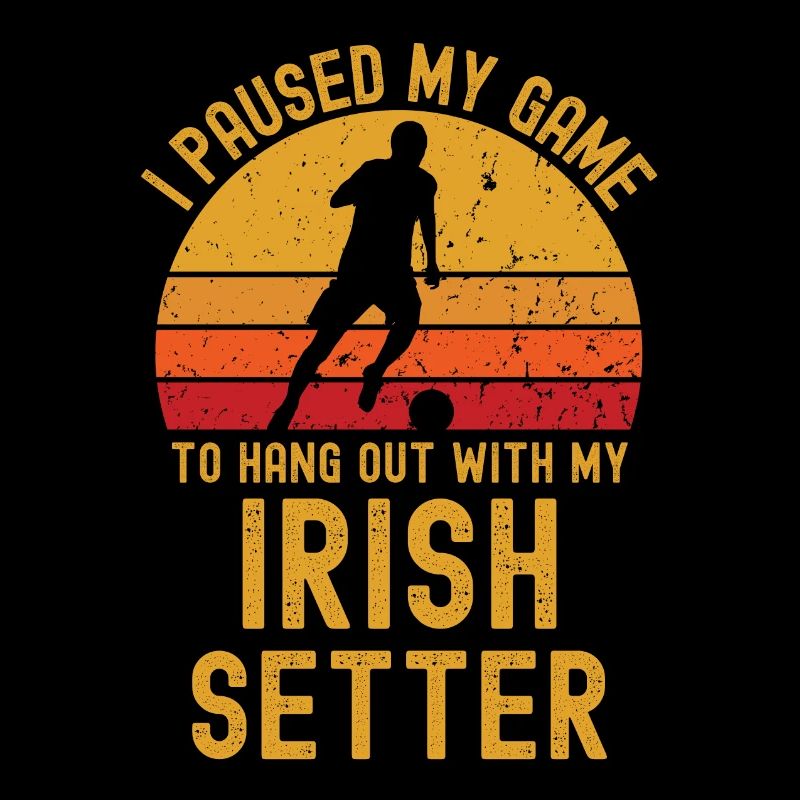 Fußball und Irish-Setter