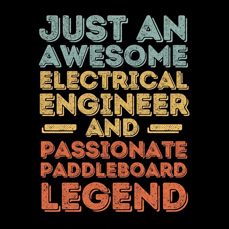 Electrical engineer paddleboard retro