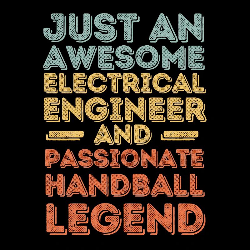 Electrical engineer handball retro