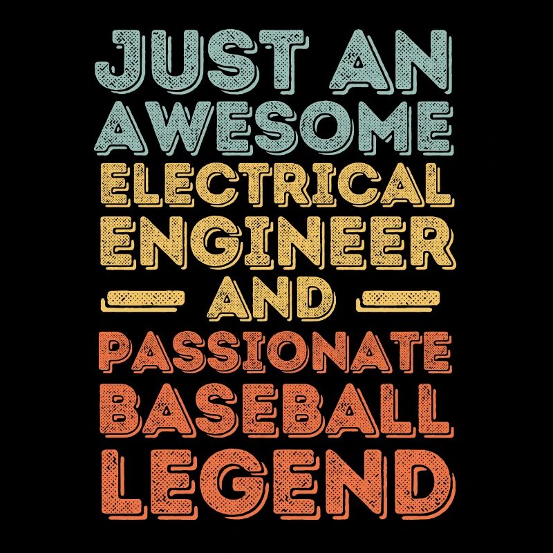 Electrical engineer baseball retro