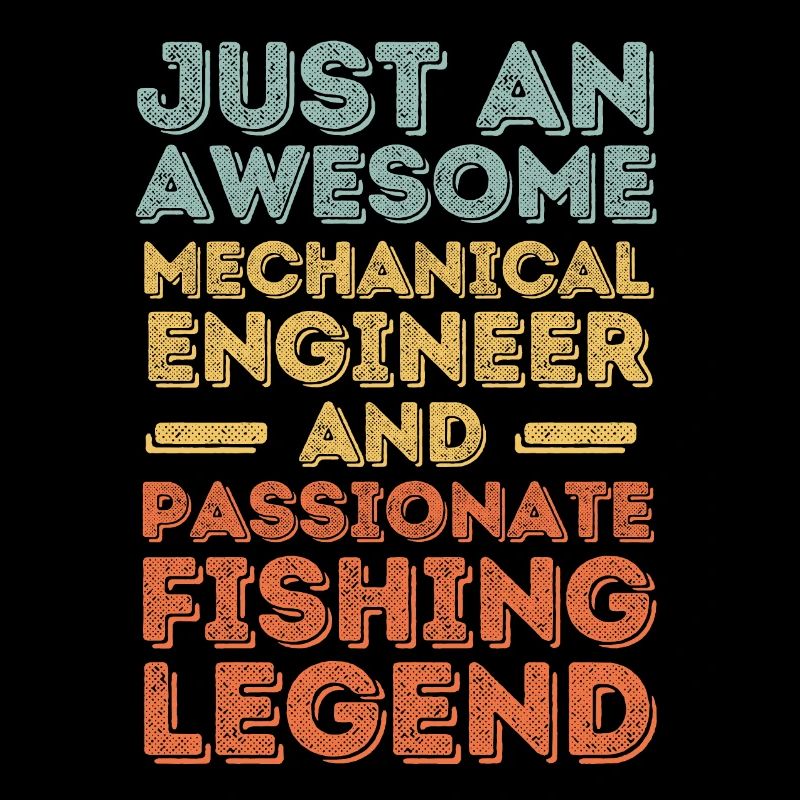 Mechanical Engineer Fishing retro