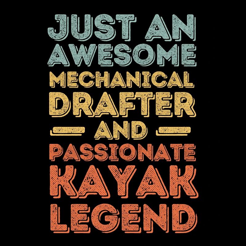 Technical draughtsman Kayak retro