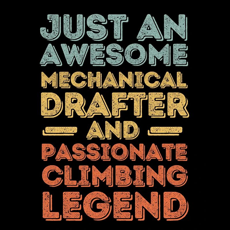 Technical draughtsman climbing retro