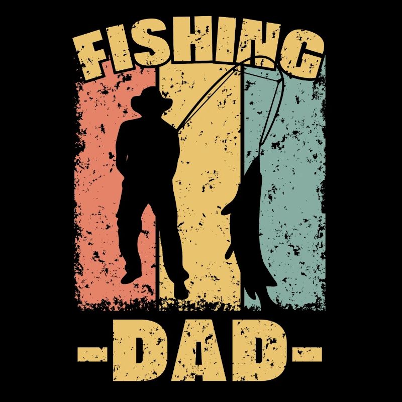 Papa de pêche rétro