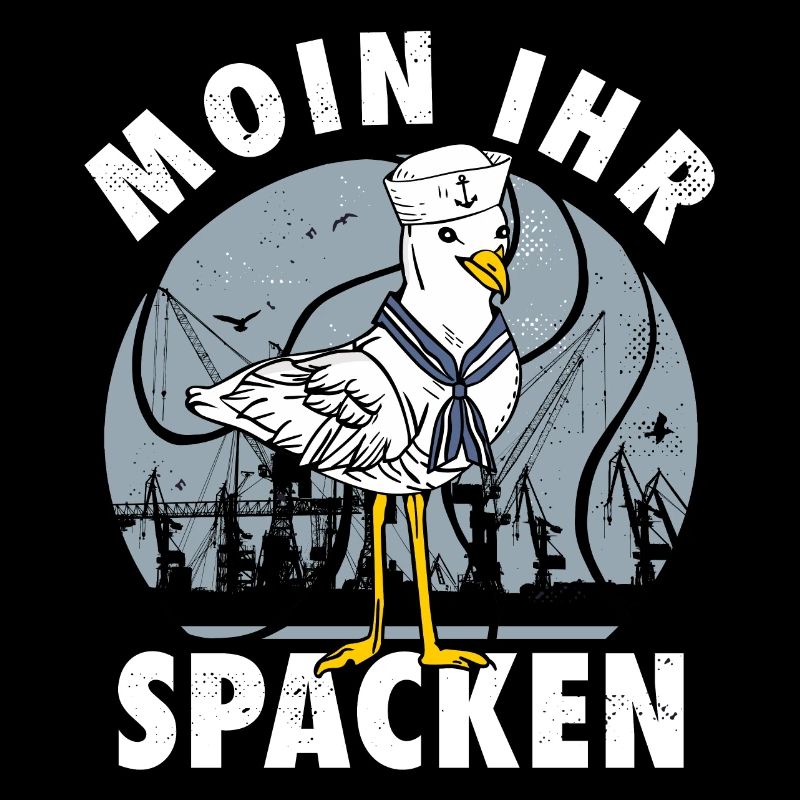 Moin Ihr Spacken Hafenkräne Möwe Geschenkidee