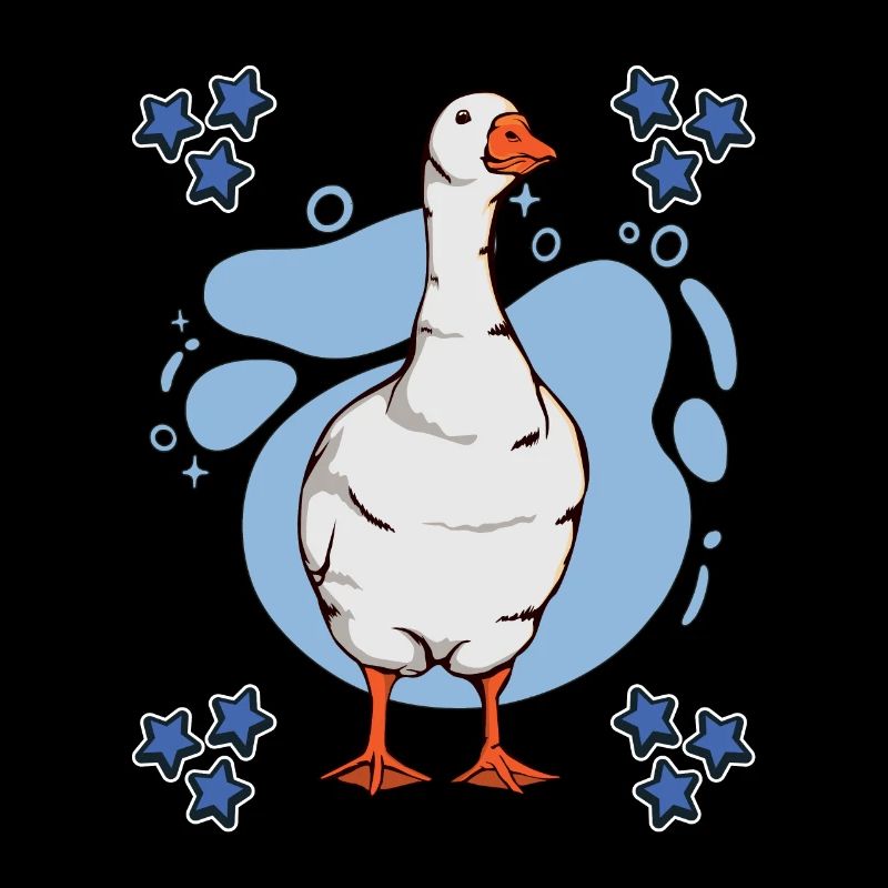 Gänse Goose Blue Design