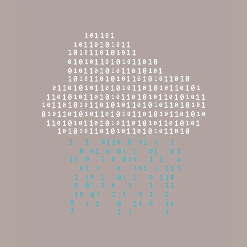 Programmeur de jeu binaire Cloud Rain Nerd Gamer