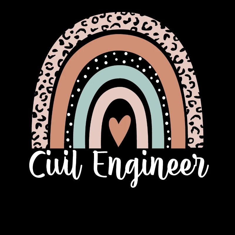 Civil Engineer Rainbow Leopard Funny Civil