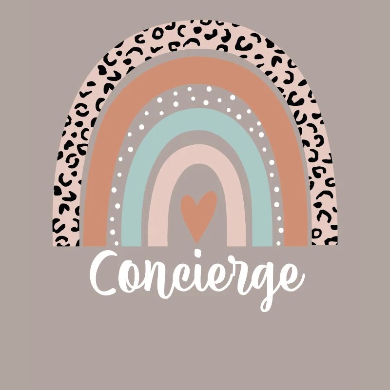 Concierge Rainbow Leopard Funny Concierge