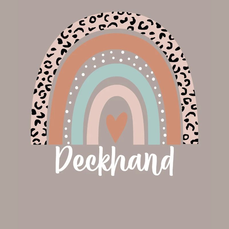 Deckhand Regenbogen Leopard Lustiger Decksmann