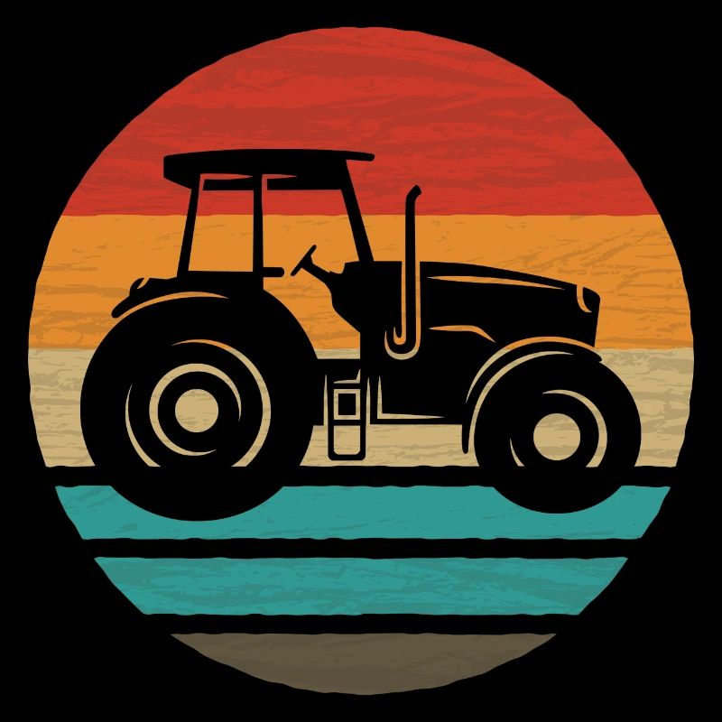Traktor Retro Style Vintage