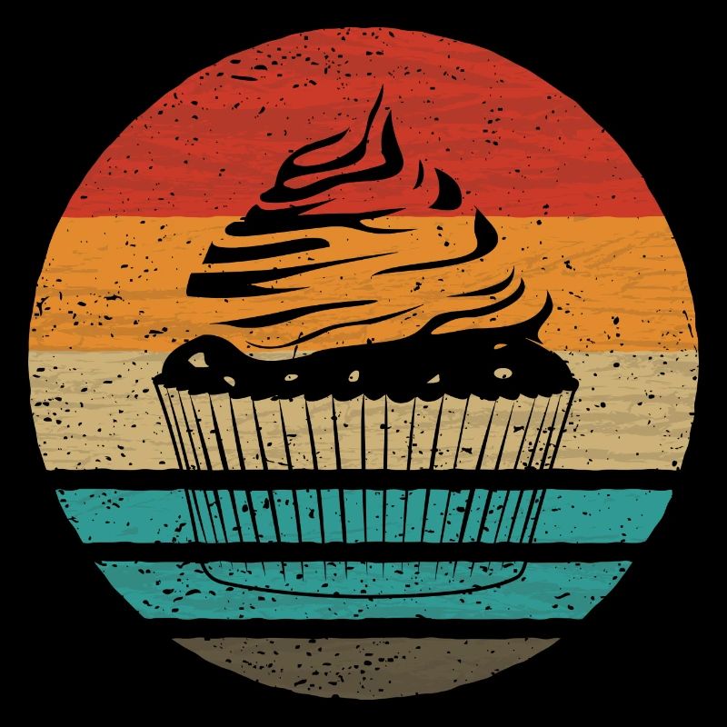 Cupcake Retro Style Vintage