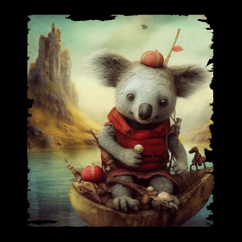 Süsser Koala im Boot