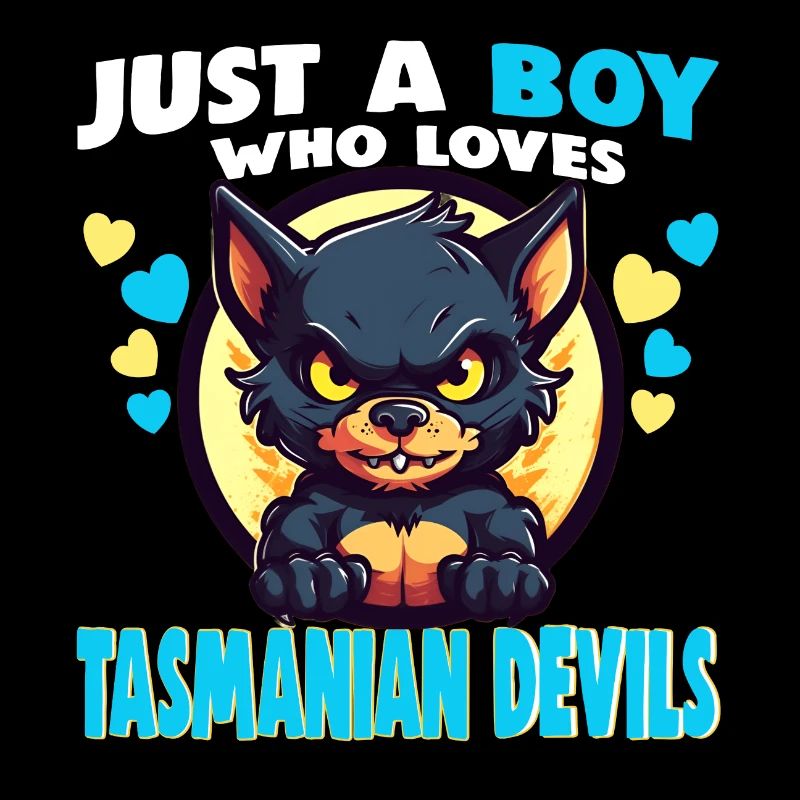 Juste un garçon qui aime les diables de Tasmanie