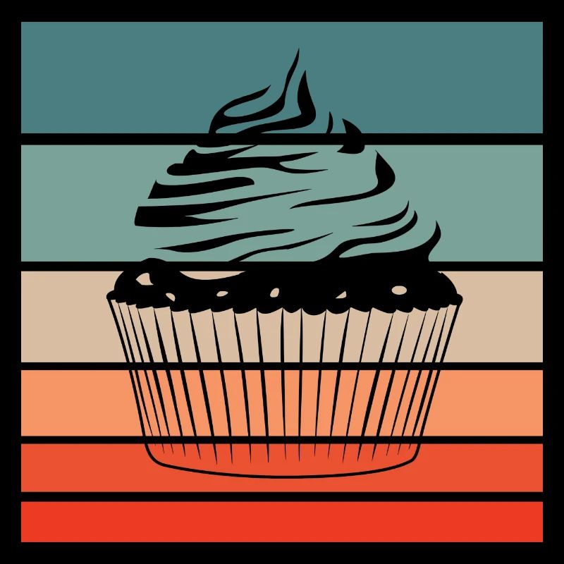 Cupcake Retro Style Vintage