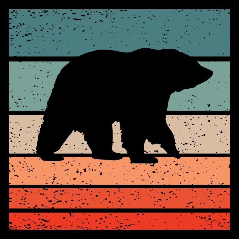 Bear Retro Style Vintage