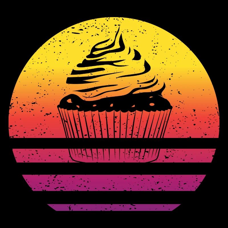 Cupcake Retro Style Vintage