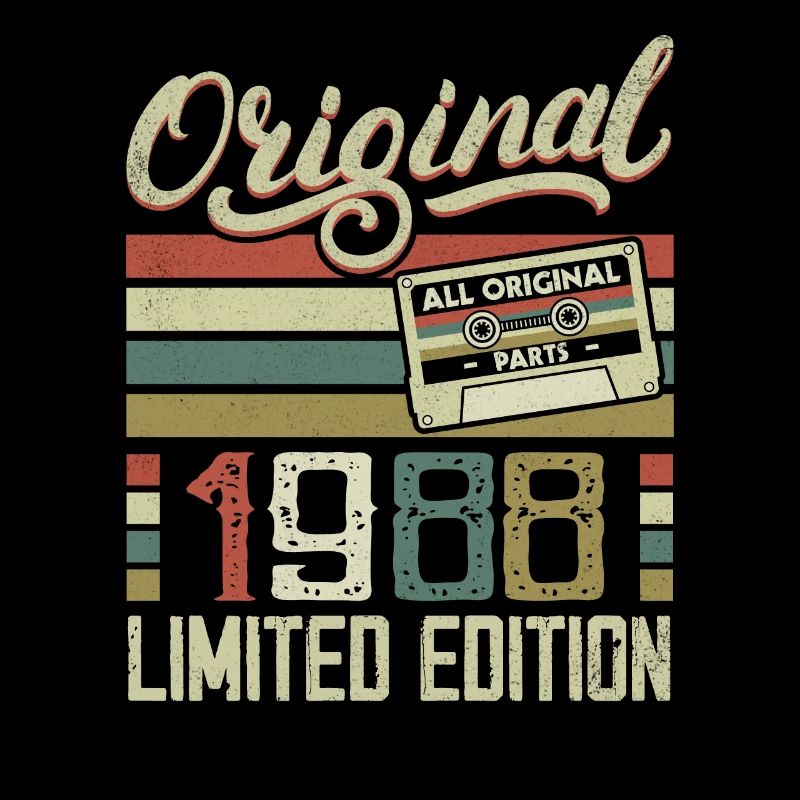 Vintage 1988 Cadeau D'anniversaire Rétro 1988