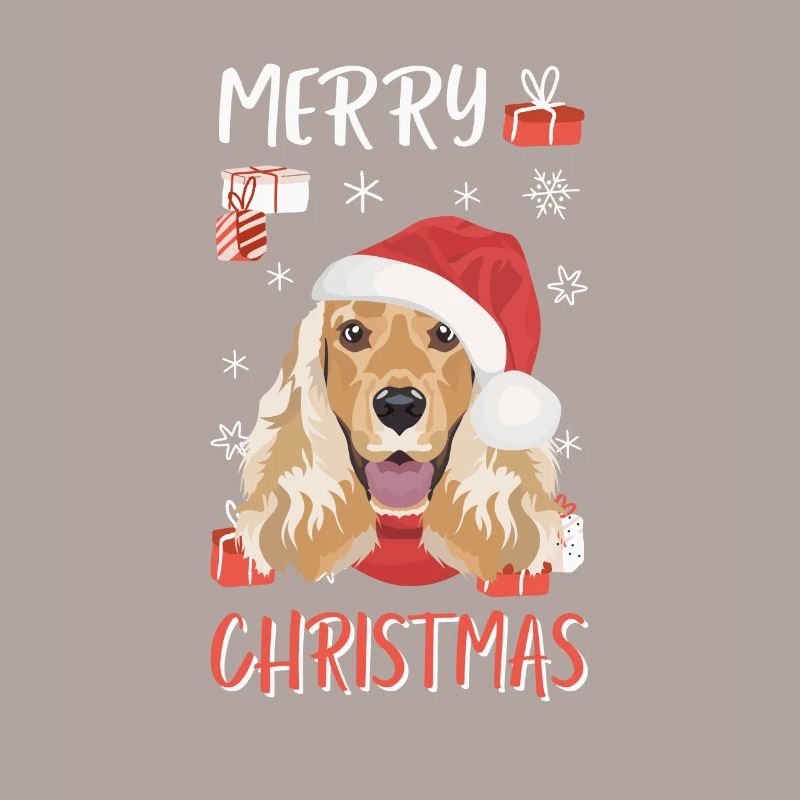 Deutsch Cocker Spaniel Merry Christmas