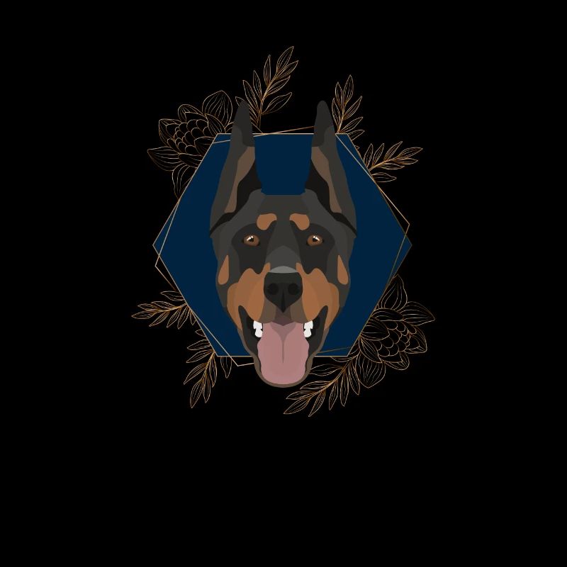 Goldener Hund Dobermann