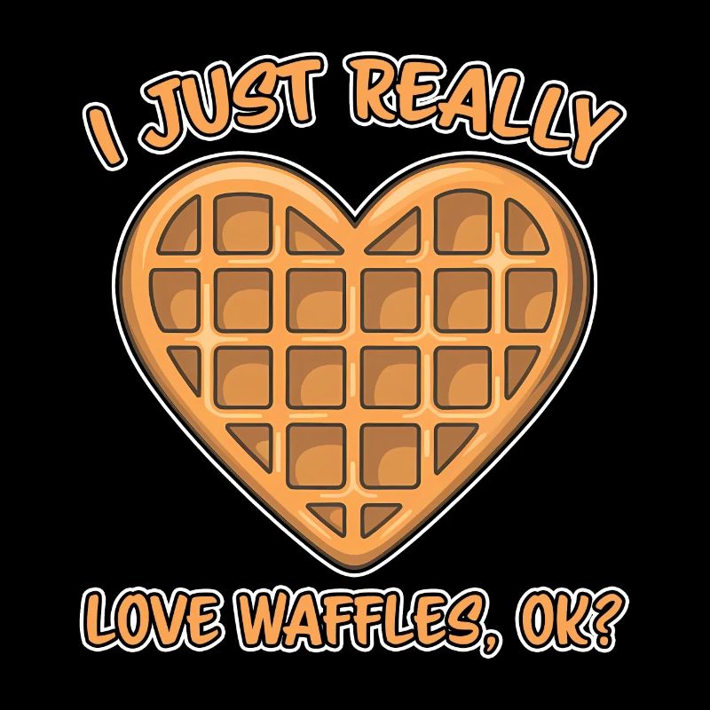 Waffles Saying Dessert Funny Waffles Gift