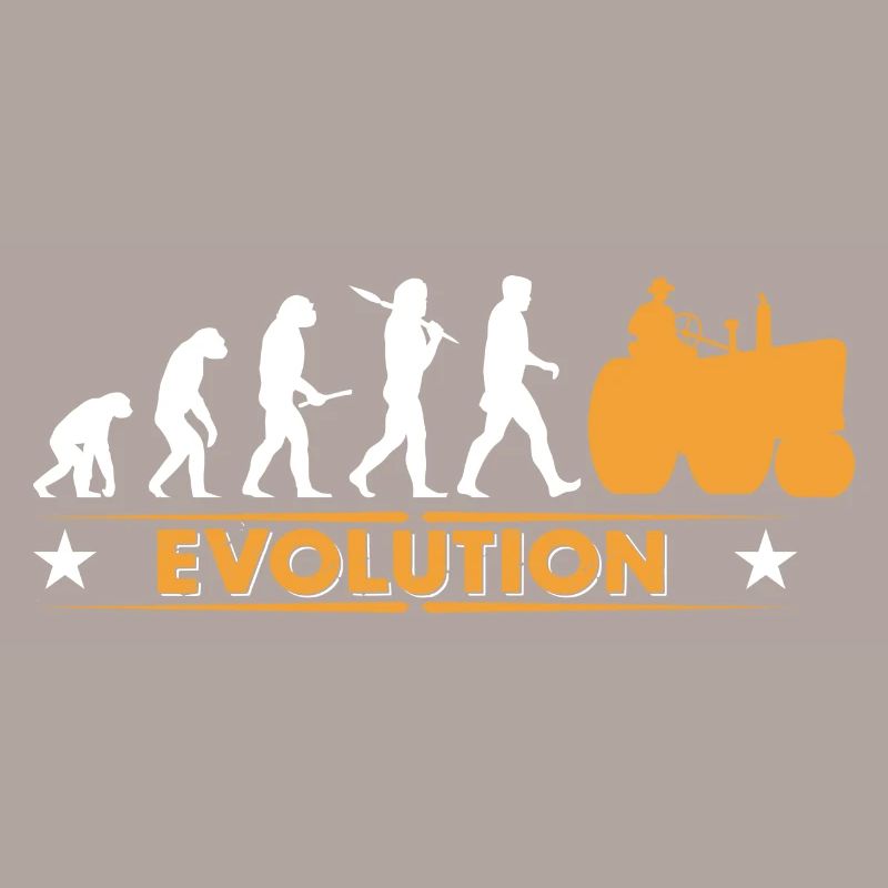 Evolution de tracteur Farmer - orange/blanc
