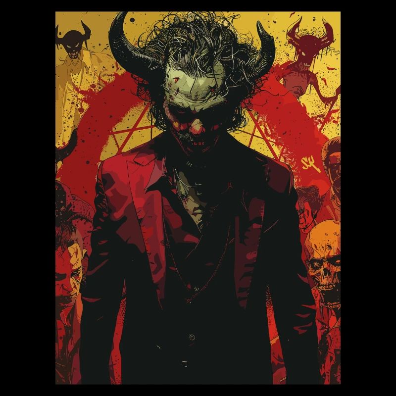 The Devil - Skull, Totenkopf, Teufel