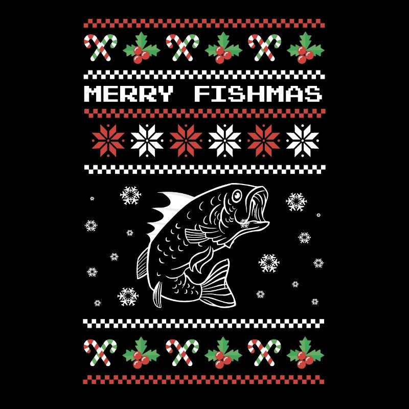 Merry Fishmas Angler Barsch Weihnachtsgeschenk