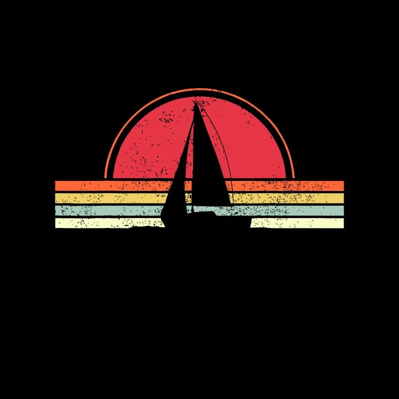 Segeln - Vintage Retro Segelboot Bootboot