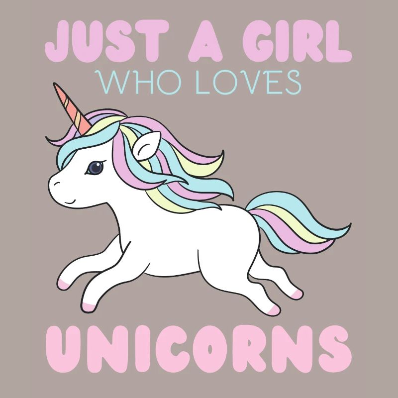Nur Ein Mädchen, Das Einhörner Liebt.
