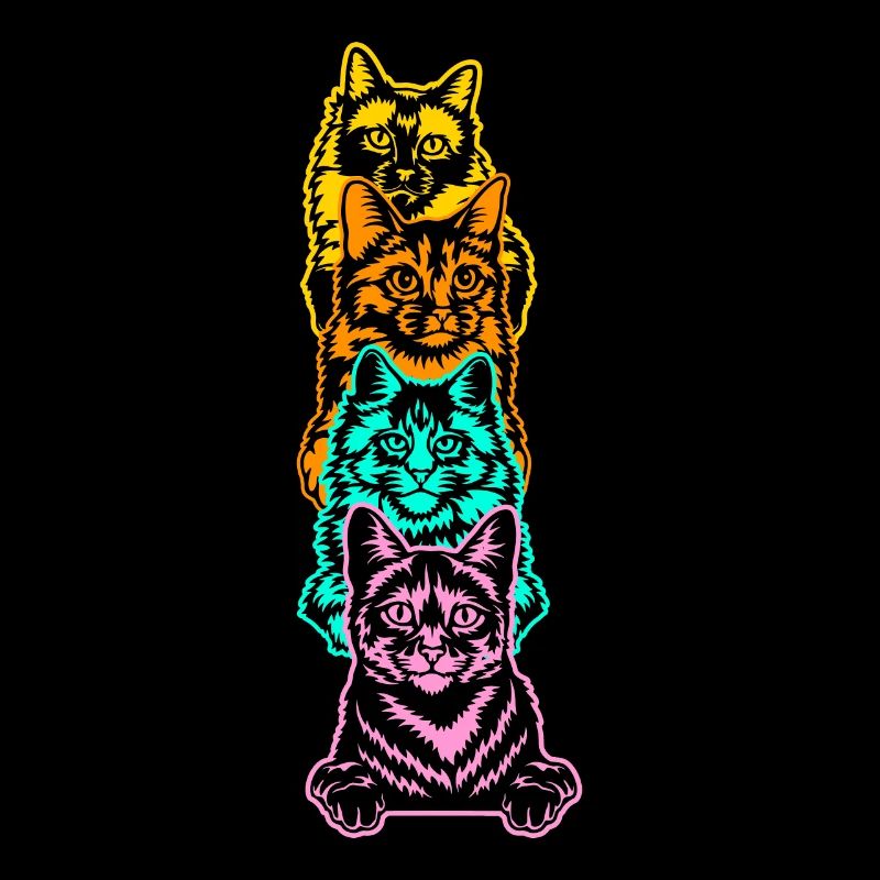 Cat Cute Kitty Stack Cats Anime Kawaii