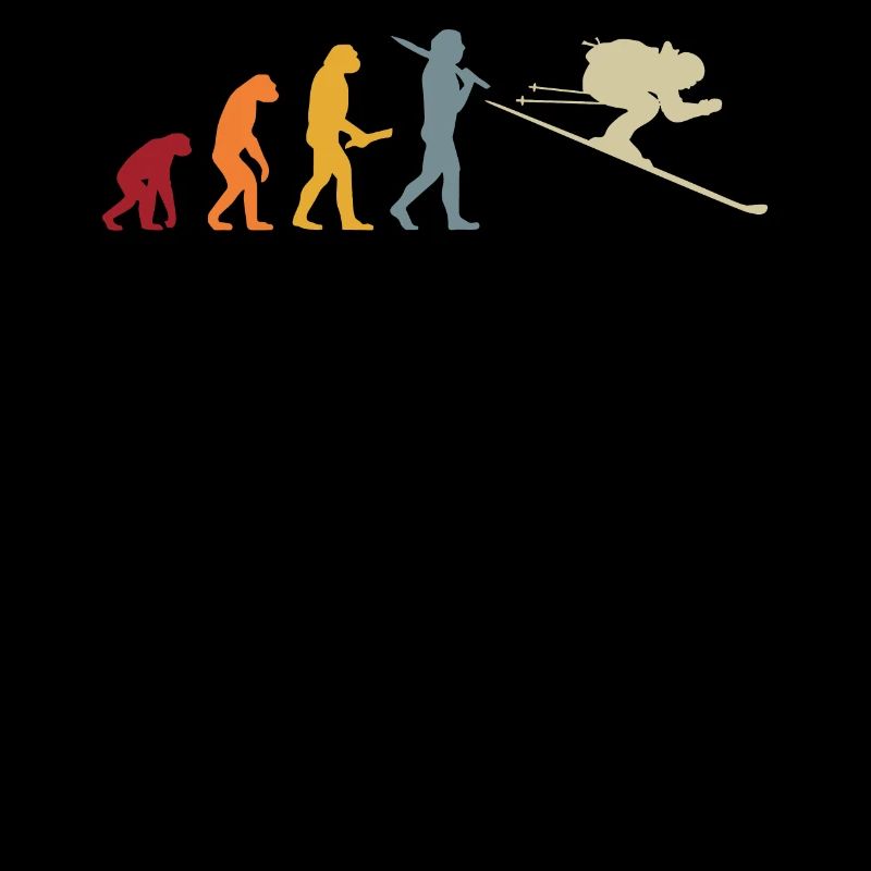 Evolution Ski Abfahrt Slalom Piste Party Geschenk