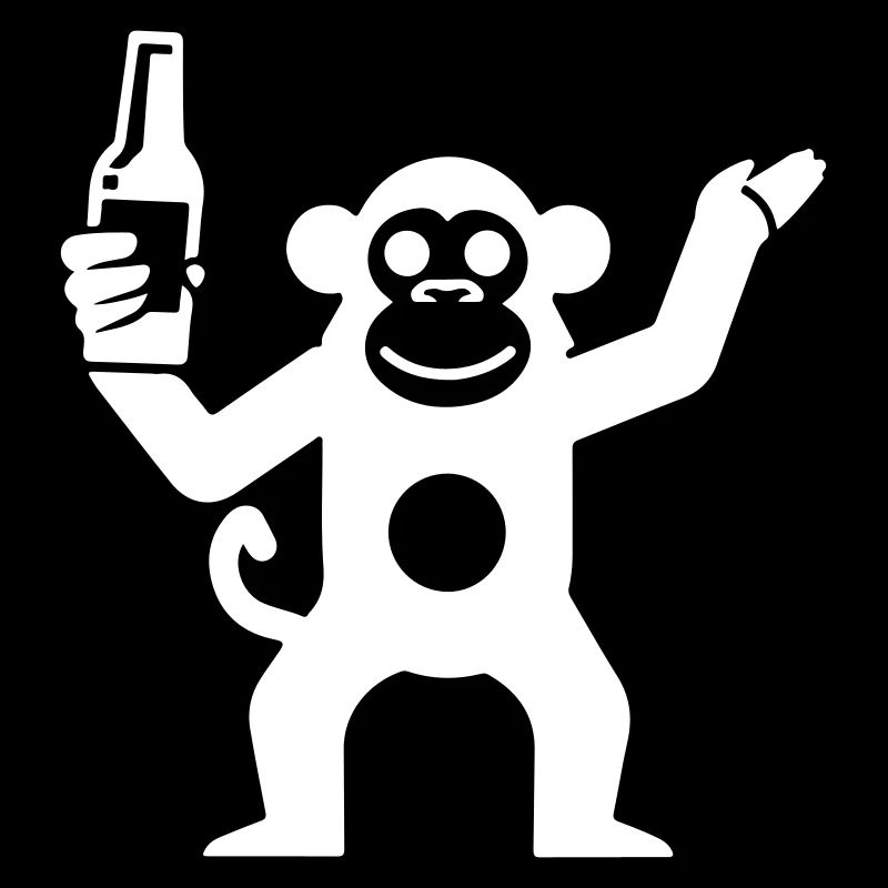 Affe Bier Lustig Party Junggeselle